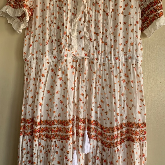 Free People Rare Feelings Floral Tiered Maxi Dresss Sz.M Boho Peasant Prarie - Picture 7 of 14